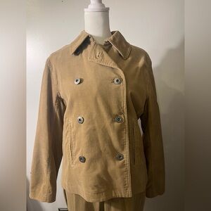 Liz Claiborne Lizwear Petite Tan Corduroy Jacket